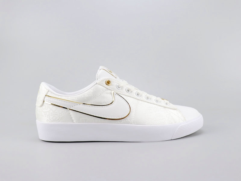 2020 Women Nike SB Blazer Low CLOT White Gold Shoes